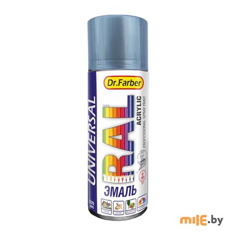 Эмаль-аэрозоль Dr.Farber 07396-270 RAL 9006 (бело-алюминиевый) 520 мл ...