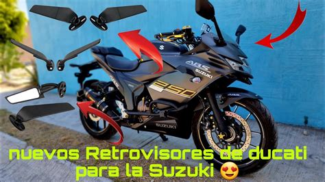 Retrovisores De Ducati O Aleron Para La Suzuki Gixxer Sf Youtube