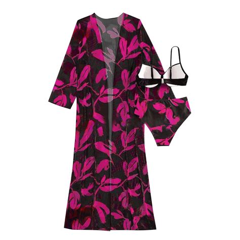 Zquuvou Women S Piece Bikini Solid Color Swimsuit Hot Pink Xl