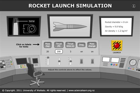 Rocket launch simulation — Science Learning Hub