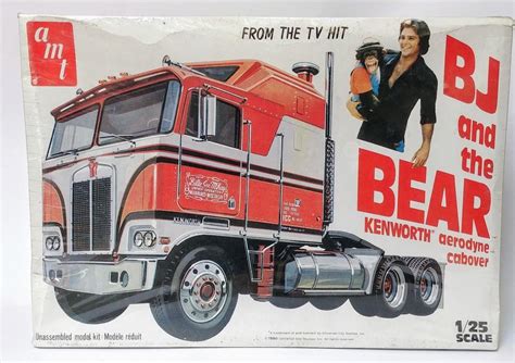 Vintage Bj And The Bear Kenworth Aerodyne Model Kit Amt Sealed New