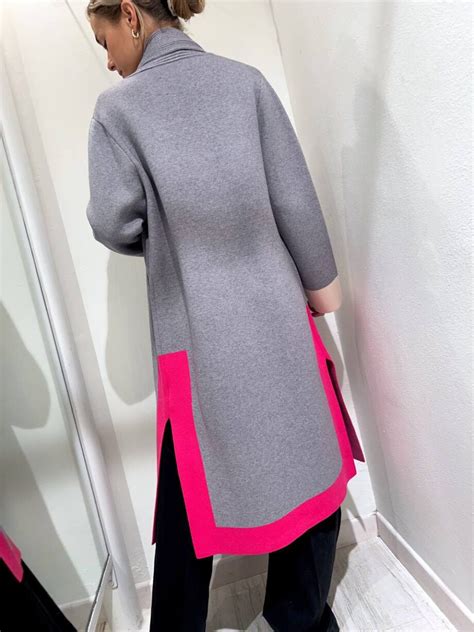 Cappotto In Maglia Grigio Frange Vicolo Scintille Store