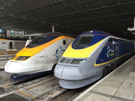 Eurostar HST sets at St Pancras International Station