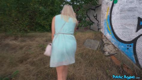 PublicScanner PublicAgent Lily Joy Blonde Fucked Behind Train Station