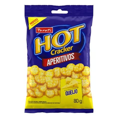 Biscoito Queijo Hot Cracker Aperitivos Pacote 80g MercadoLivre