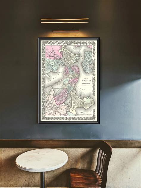 Plakat W Stylu Retro Mapa Bostonu A1 59 4x84 1 Cm Opinie I Atrakcyjne