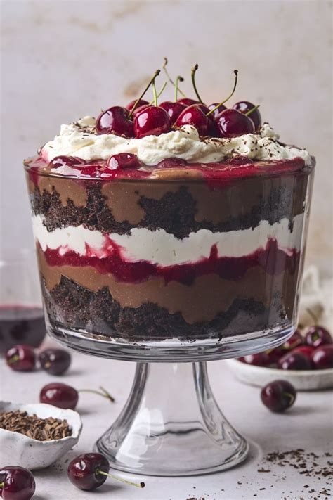 Black Forest Trifle Olive Mango Recipe In Trifle Bowl