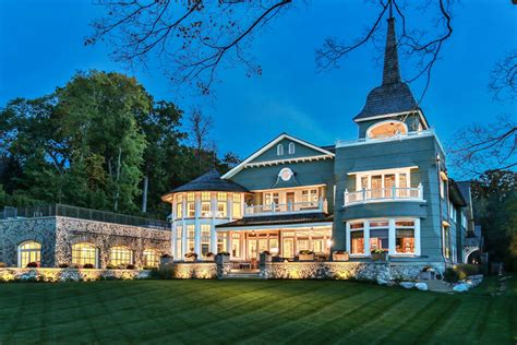 Whimsical Victorian Inspired Shingle Style Lake House