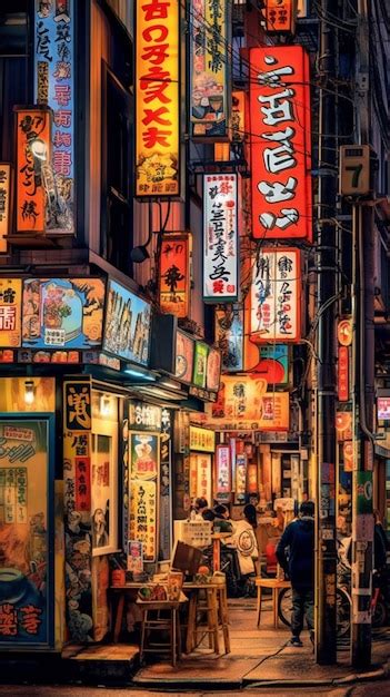 Vista de rua do distrito de akihabara em tóquio japão akihabara é uma