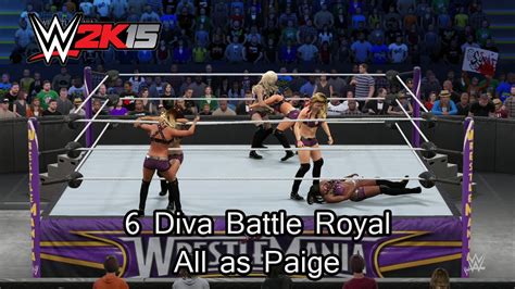 Wwe 2k15 Ps4 6 Diva Battle Royal All As Paige Youtube