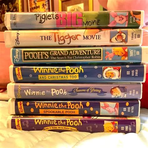 Lot Of Disney Winnie The Pooh Vhs Movies Clamshell Case