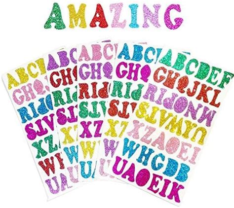 Amazon SEPGLITTER Alphabet Letters Foam Stickers 600Pcs Colorful