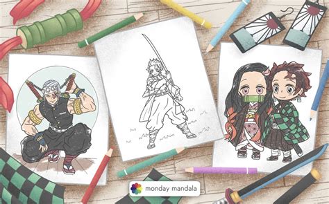 32 Demon Slayer Coloring Pages (Free PDF Printables)