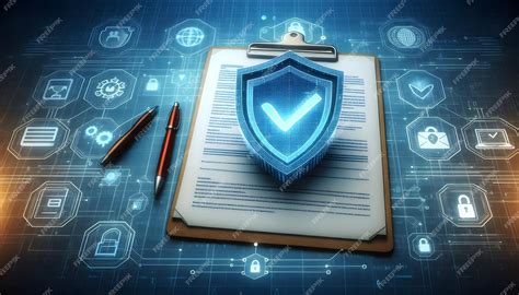 Premium Photo 2d Vector As Cybersecurity Policy Icon With A Document