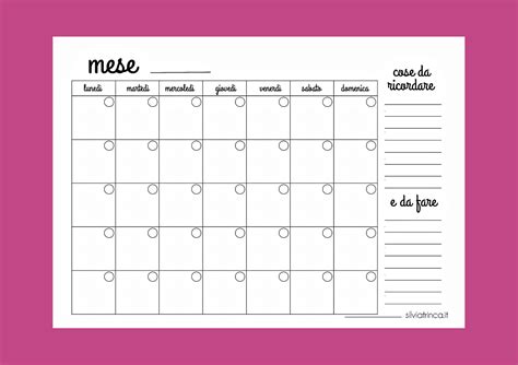 Scarica Il Planner Mensile Da Stampare E Personalizzare Silviatrincait