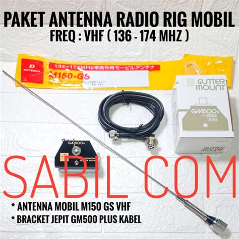 Jual Paket Antena Radio Rig Mobil Vhf Plus Bracket Gm M Antenna