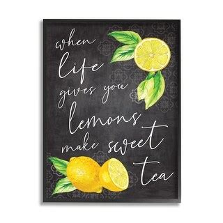 Stupell When Life Gives You Lemons Sweet Tea Phrase Framed Giclee Art