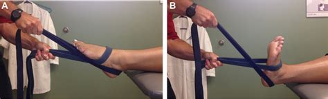 Non Weight Bearing Ankle Distraction Mobilization Using Elastic Bands Download Scientific