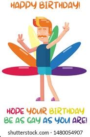 Happy Birthday You Big Gay Card ilustrações stock 1480054907 Shutterstock