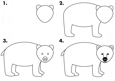 Pics Photos - How To Draw A Polar Bear For Kids How To Draw Lesson