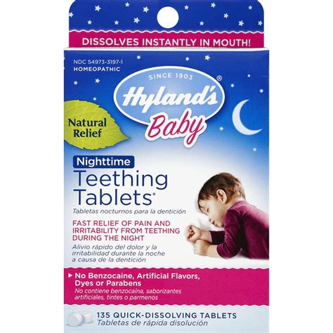 Hylands Teething Tablets Nighttime Quick Dissolving Tablets 135