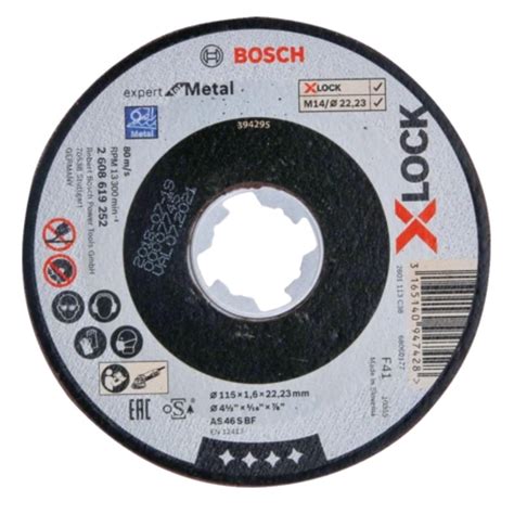 Bosch Disque Tron Onner X Lock Expert For Metal Moyeu Plat