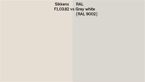 Sikkens F1 03 82 Vs Ral Grey White Ral 9002 Side By Side Comparison