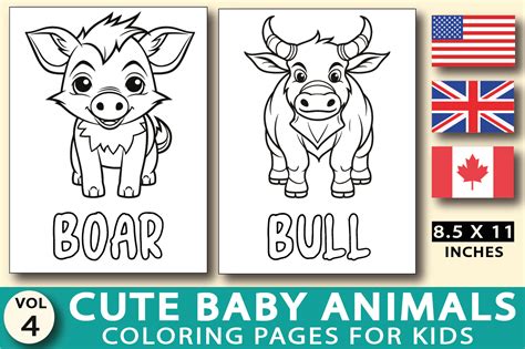 Cute Printable Baby Animals Coloring Pages For Kids - Inspire Uplift