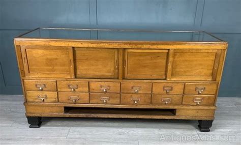 Oak Shop Haberdashery Display Cabinet Counter Antiques Atlas