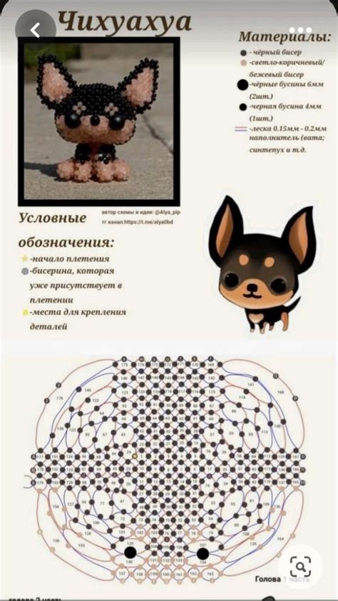 схема на | Бисероплетение аборигенов, Собачки, Бисероплетение