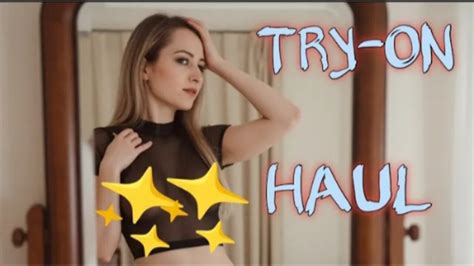 K Transparent Lingerie Try On Haul SeeThrough Fabric No Bra Trend