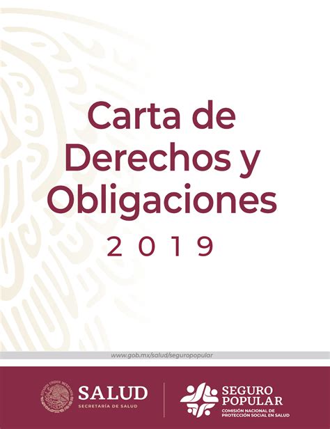 Carta De Derechos Y Obligaciones Comisi N Nacional De Protecci N