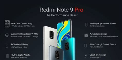 El Xiaomi Redmi Note 9 Pro Es Oficial Características Y Especificaciones