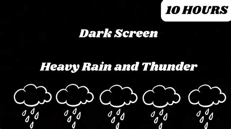 Heavy Rain And Thunder Sounds For Sleeping Black Screen Youtube