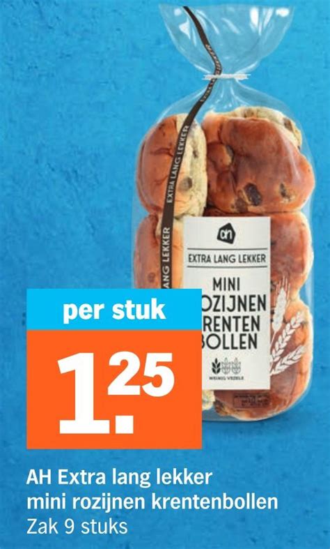 Ah Extra Lang Lekker Mini Rozijnen Krentenbollen Aanbieding Bij Albert