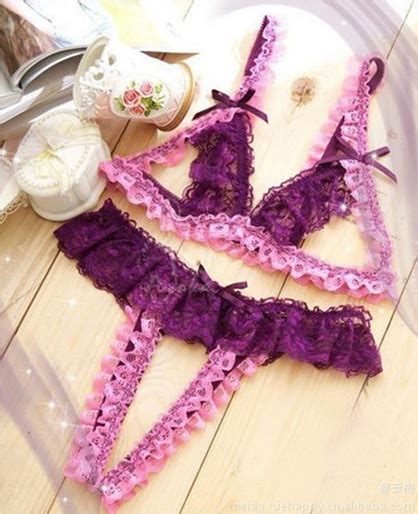 Buy Stunning 2 Piece Imported Lace Open Bikini Set Purple 1 Qty Online 390 From ShopClues
