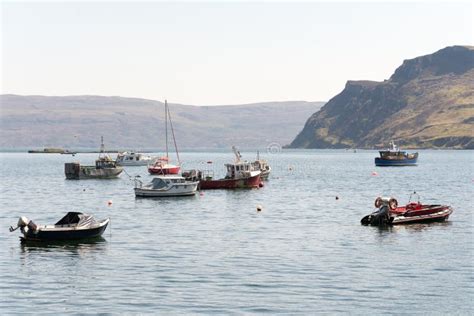 Boats on Loch Portree, Isle of Skye. Scotland Stock Image - Image of ...