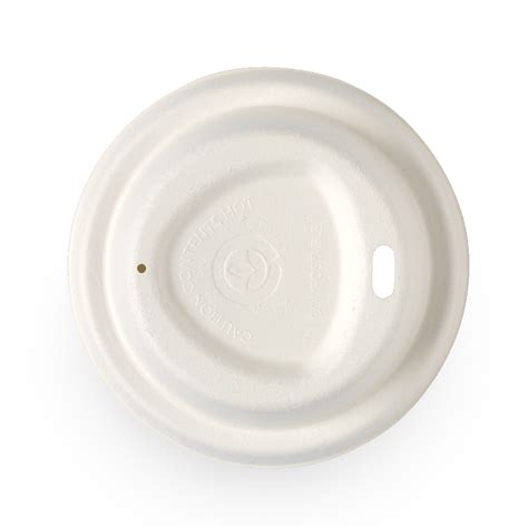 80mm Small White Plant Fibre BioCup Lid Going Green Solutions