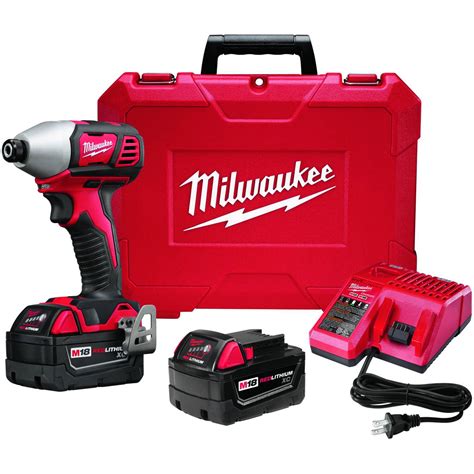 Free Shipping Milwaukee M Cordless Compact Impact Driver Kit