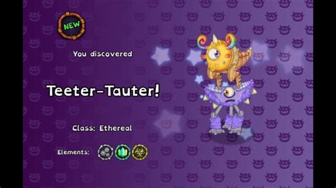 New Monster Teeter Tauter On Ethereal Workshop My Singing Monsters