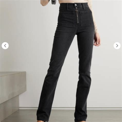 Reformation Peyton Zip Ultra High Rise Bootcut Jeans Gem