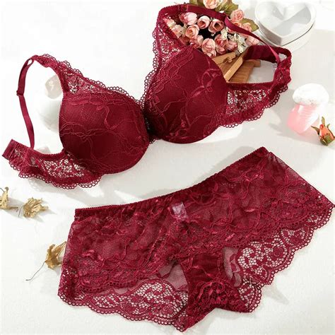 Free Shipping Sexy Lace Gather Push Up Bra And Panty Set Sexy Underwear Women Lingerie Bra Set