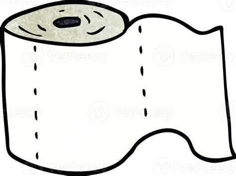 Cartoon Doodle Toilet Roll 39916682 PNG