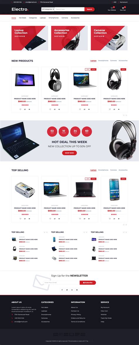 Electro Free Bootstrap Ecommerce Website Template