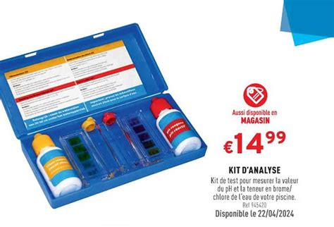 Promo Kit D Analyse Chez Trafic ICatalogue Fr