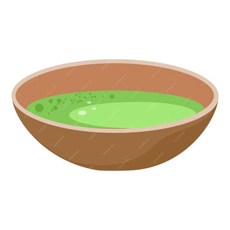 Premium Vector | Cartoon bowl of green soup