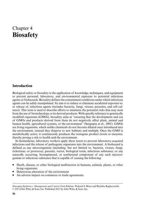 PDF Biosafety