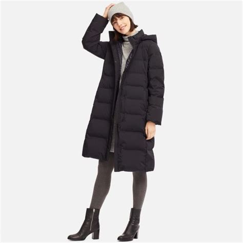 Women Seamless Down Hooded Long Coat Uniqlo Winter Coats Women Coats