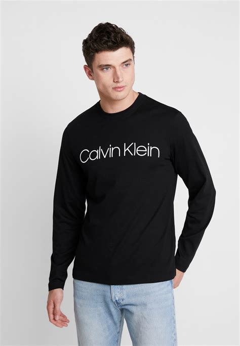 Calvin Klein Long Sleeve T Shirt à Manches Longues Black Noir