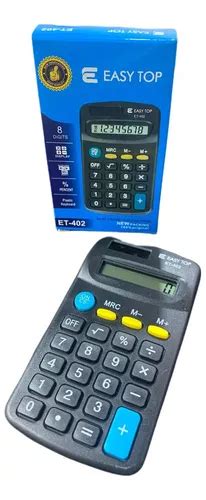 Kit10 Calculadora Et 402 Bolso Mesa Mão Display 8 Digitos